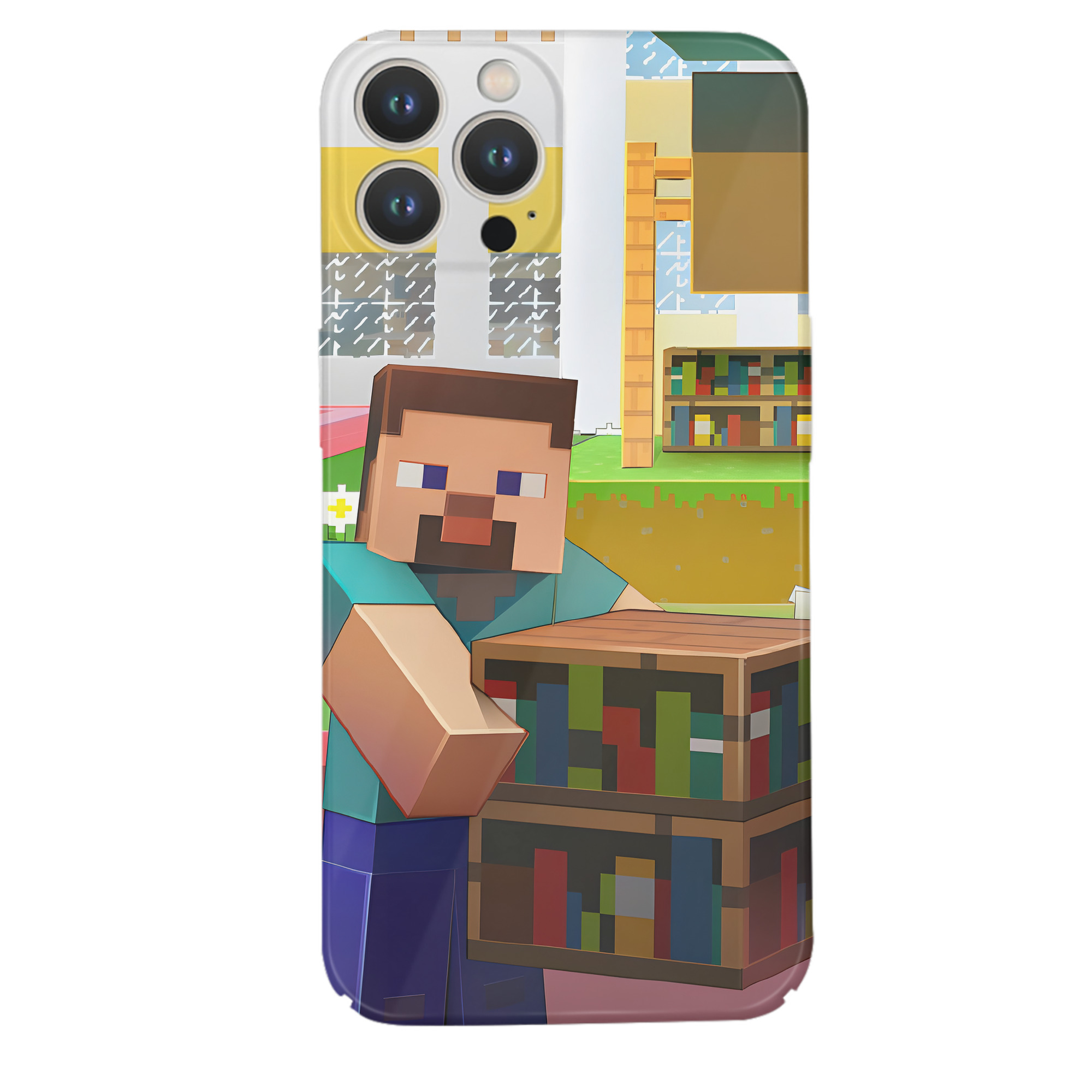 （画像用） マインクラフト ブロックの世界 Minecraft MC Block world 【iPhone 14シリーズ対応】ハードケース